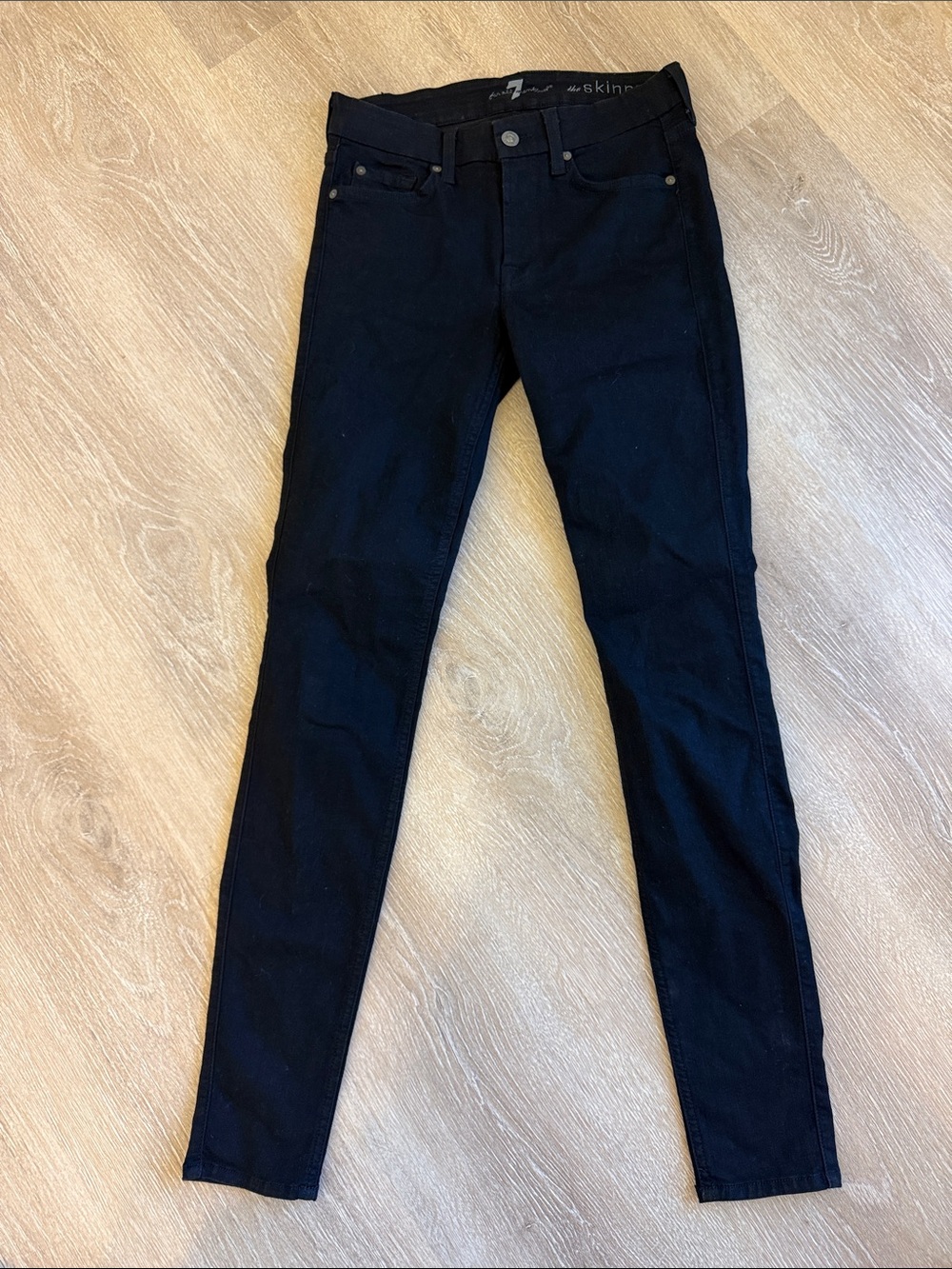 7 For All Mankind Black Skinny Jeans - Women's Slim Cut